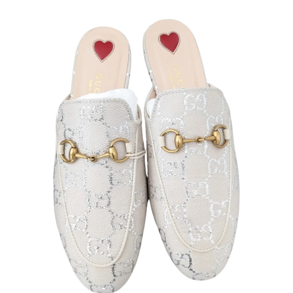 Gucci Princetown Mules loafer slippers Horsebit 36 *NIB* cream